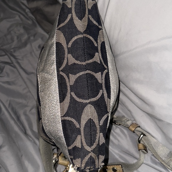 COPY - Vintage coach monogrammed black and silver and tan crossbody so cute adj… - Picture 5 of 13